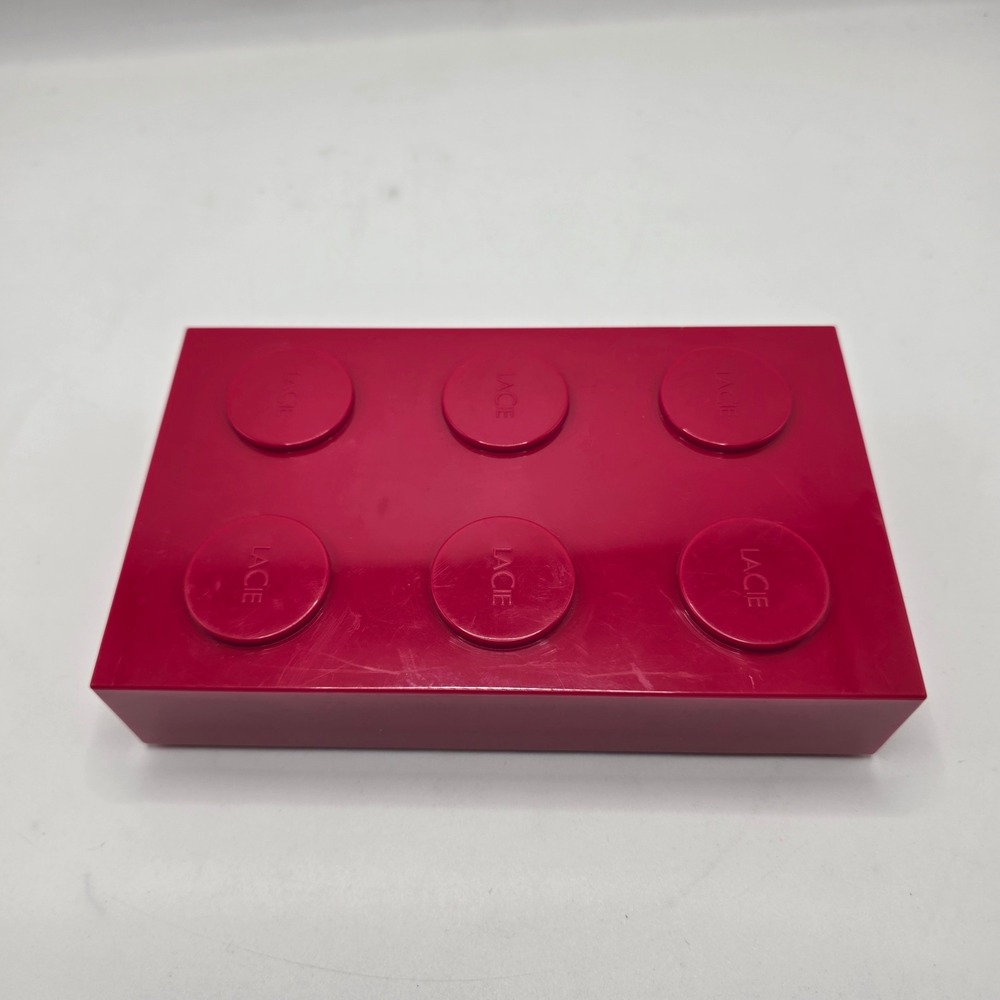 LaCie Brick Desktop Hard Drive Red Ora-Ito Design External HDD Parts Repair Only
